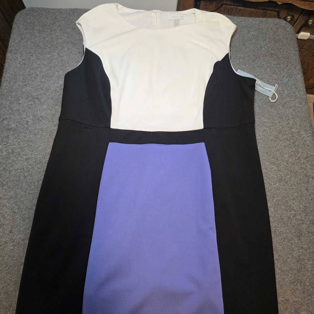 London Times Woman Sleeveless Colorblock Dress 18w New Sku:F2